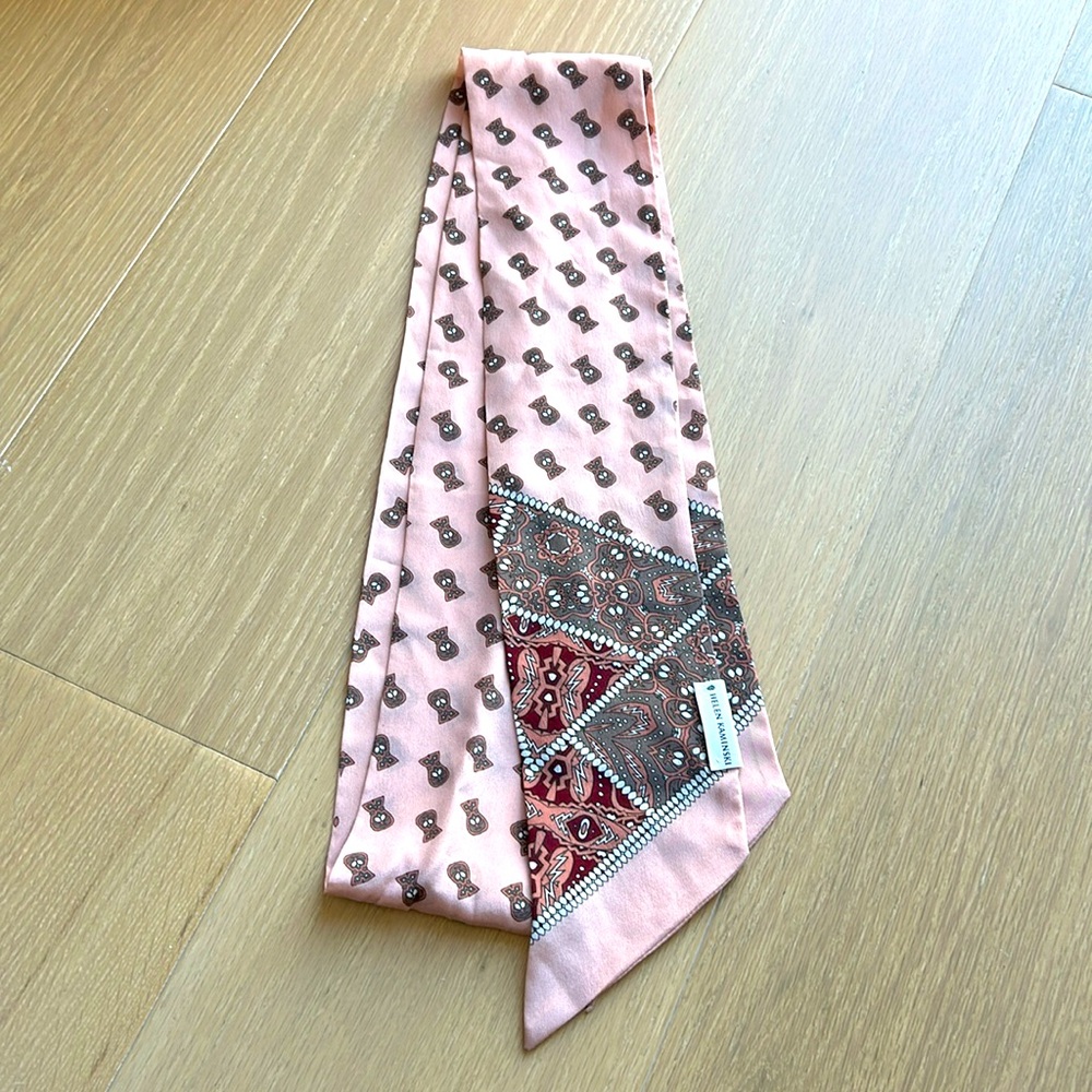 Helen Kamenski Silk Long Scarf pink